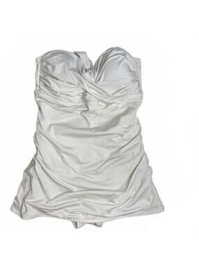 EUC Carmen Marc Valvo Ivory One-Piece Swimsuit Size 8